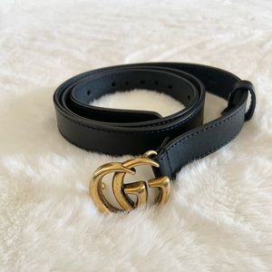 Gucci leather skinny belt gently used.